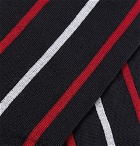 Thom Browne - Striped Cotton-Blend Socks - Black