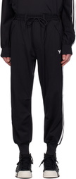 Y-3 Black M 3 Stripes Cuff Sweatpants