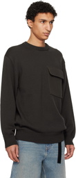 Courrèges Brown Utility Wool Sweater