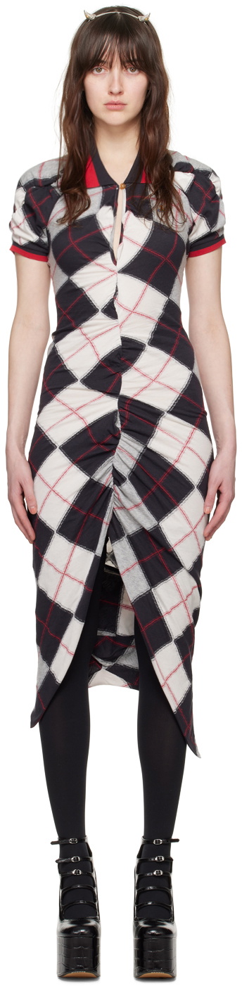ワンピース Vivienne Westwood Pulling Dress With Tartan Pattern Vivienne Westwood Multicolor Pulling Midi Dress Vivienne
