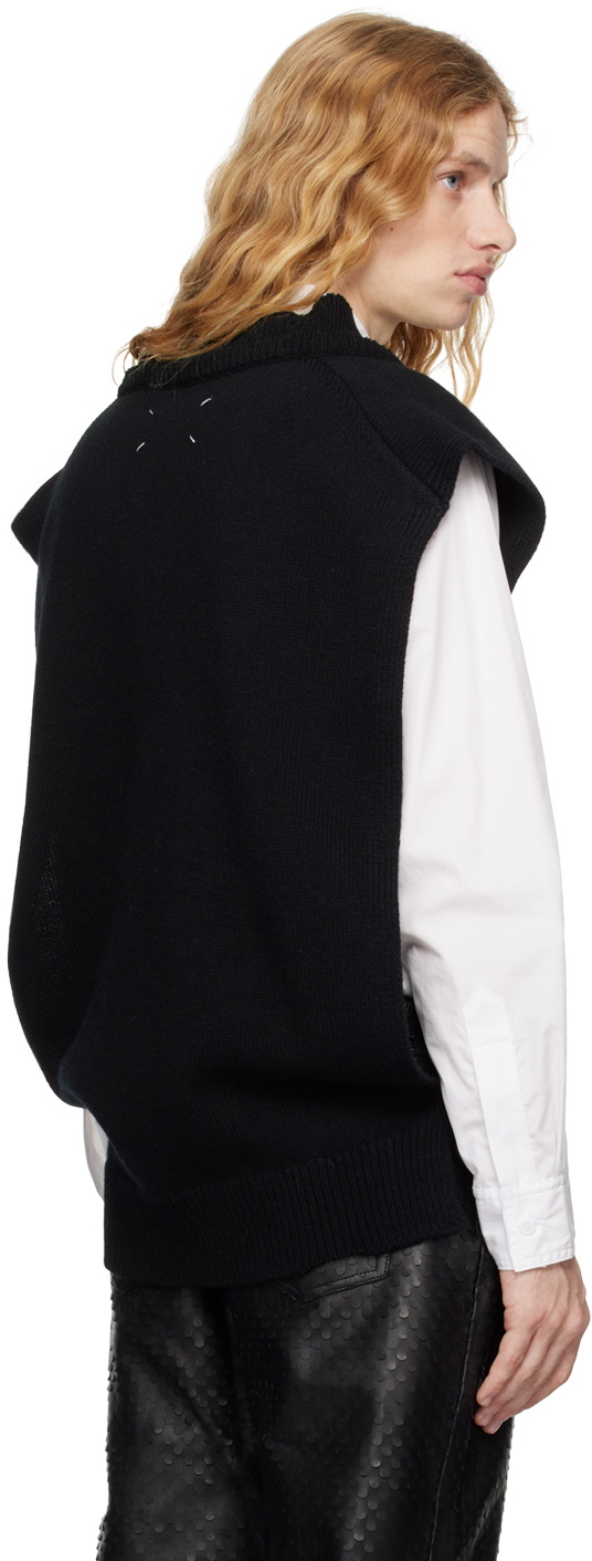 Maison Margiela Black Layered Knit Vest Maison Margiela Maison Margiela Black Layered Knit Vest Maison Margiela
