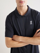 On - Court Logo-Printed Shell Polo Shirt - Black