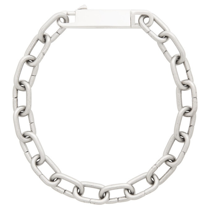 Rick Owens Silver Easy Choker Necklace Rick Owens