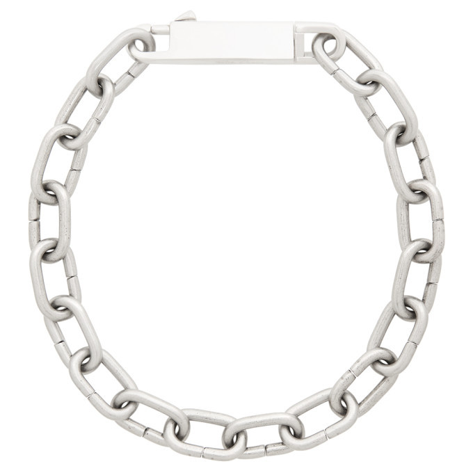 Rick Owens Silver Easy Choker Necklace