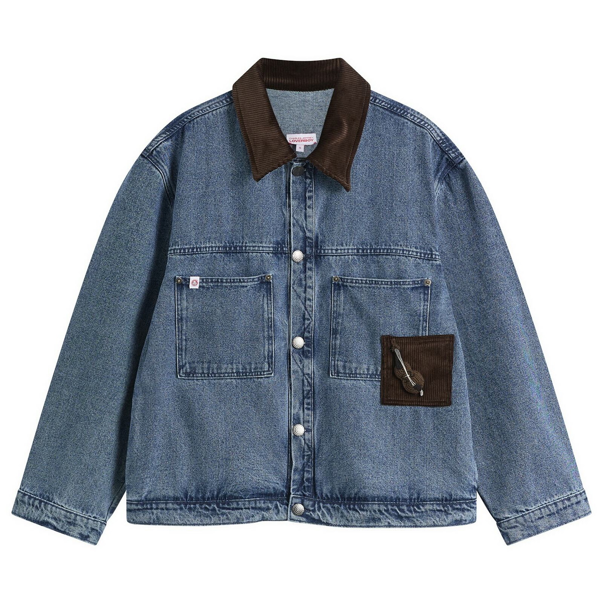 Charles Jeffrey Loverboy Blue Art Denim Jacket Charles Jeffrey
