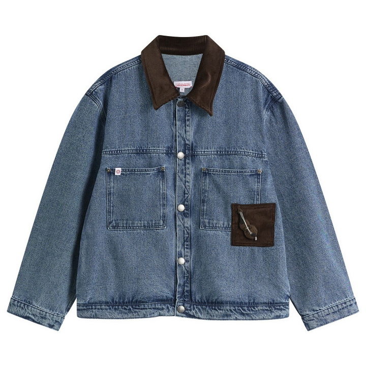 Photo: Charles Jeffrey Loverboy Women's Corduroy Collar Denim Jacket in Washed Denim