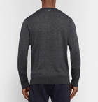 rag & bone - Dean Mélange Merino Wool, Linen and Cotton-Blend Sweater - Charcoal