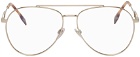 Burberry Gold Aviator Glasses