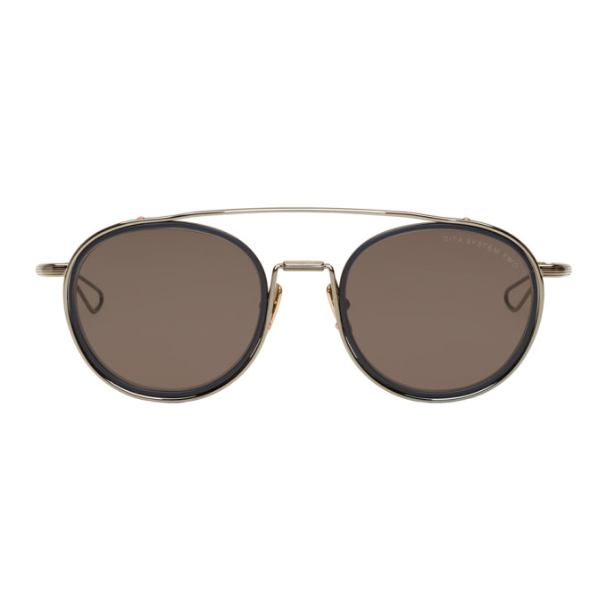 Dita Black and Silver System Two Sunglasses Dita