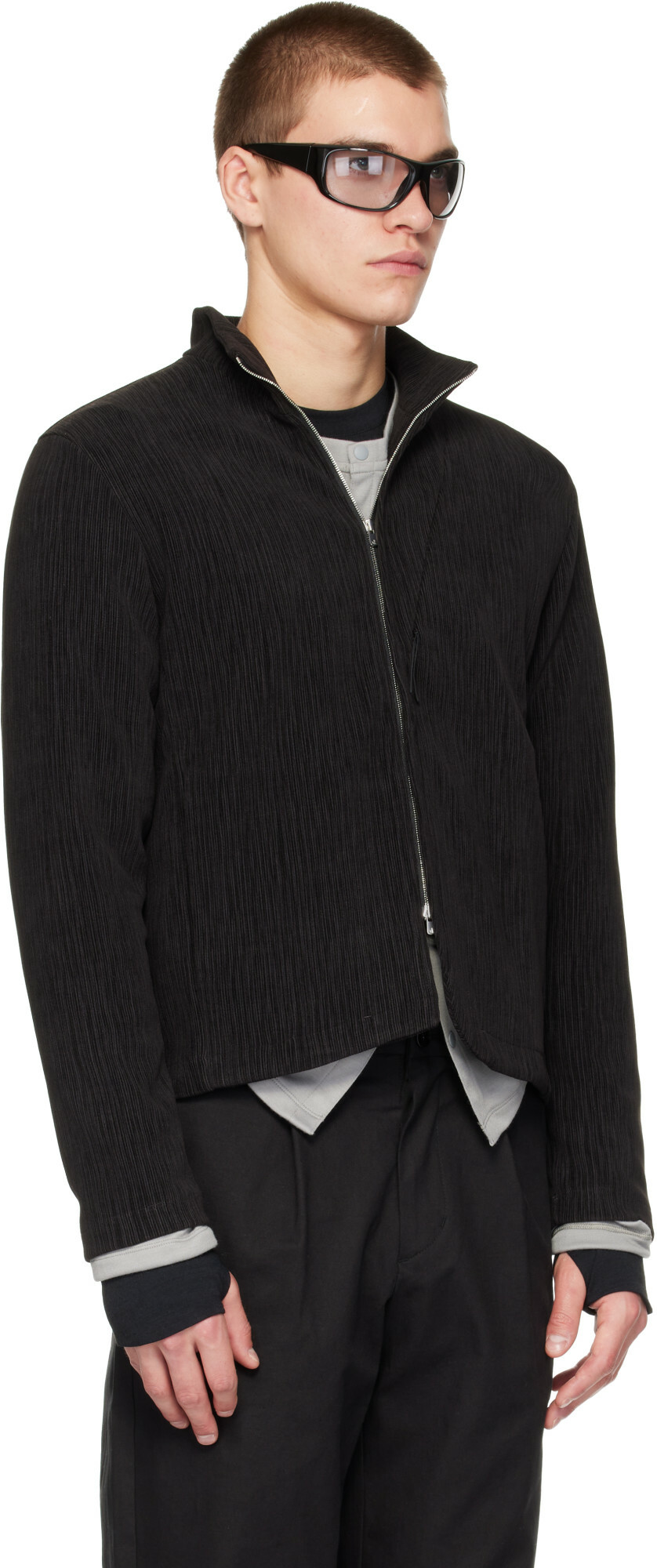 POST ARCHIVE FACTION (PAF) Black Corduroy Track Jacket