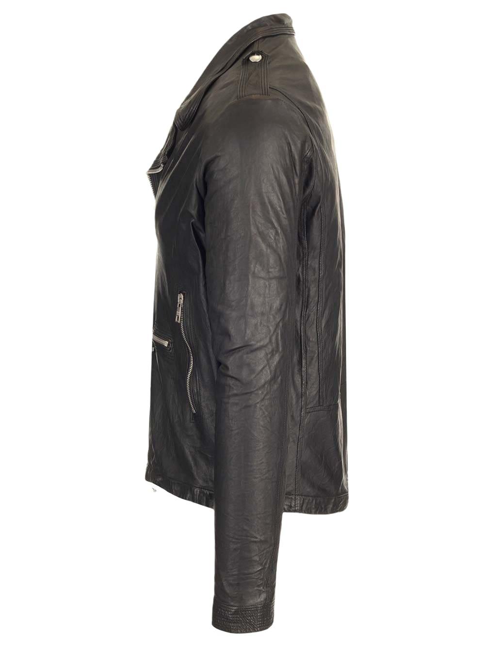 Giorgio Brato Lamb Leather Biker Jacket