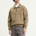 Heresy Men's Green Man Quarter Zip Sweatshirt in Biscuit