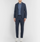 Officine Generale - Navy Slim-Fit Unstructured Pinstriped Woven Suit Jacket - Blue