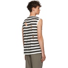 Ann Demeulemeester White and Black Holes Tank Top