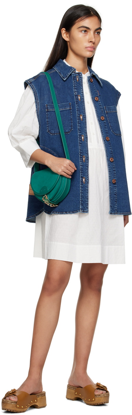See by Chloé Indigo Oversized Denim Vest