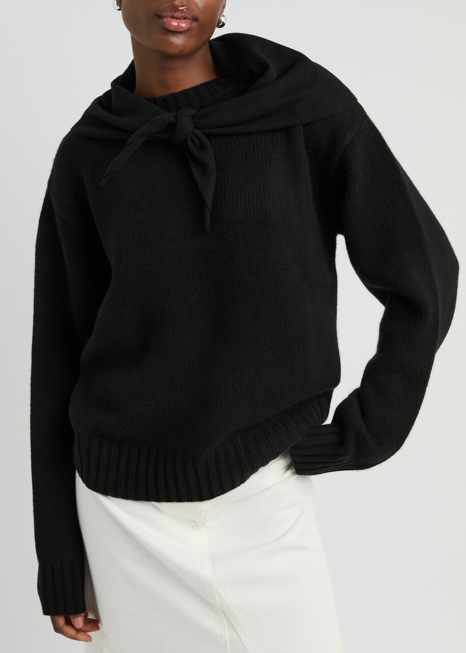 Extreme Cashmere N°35 Bandana Cashmere-blend Scarf - Black - One