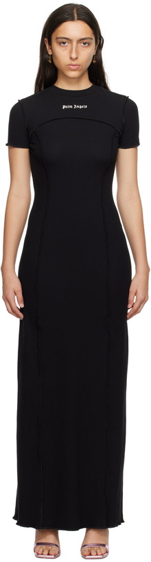 Photo: Palm Angels Black Open Back Maxi Dress