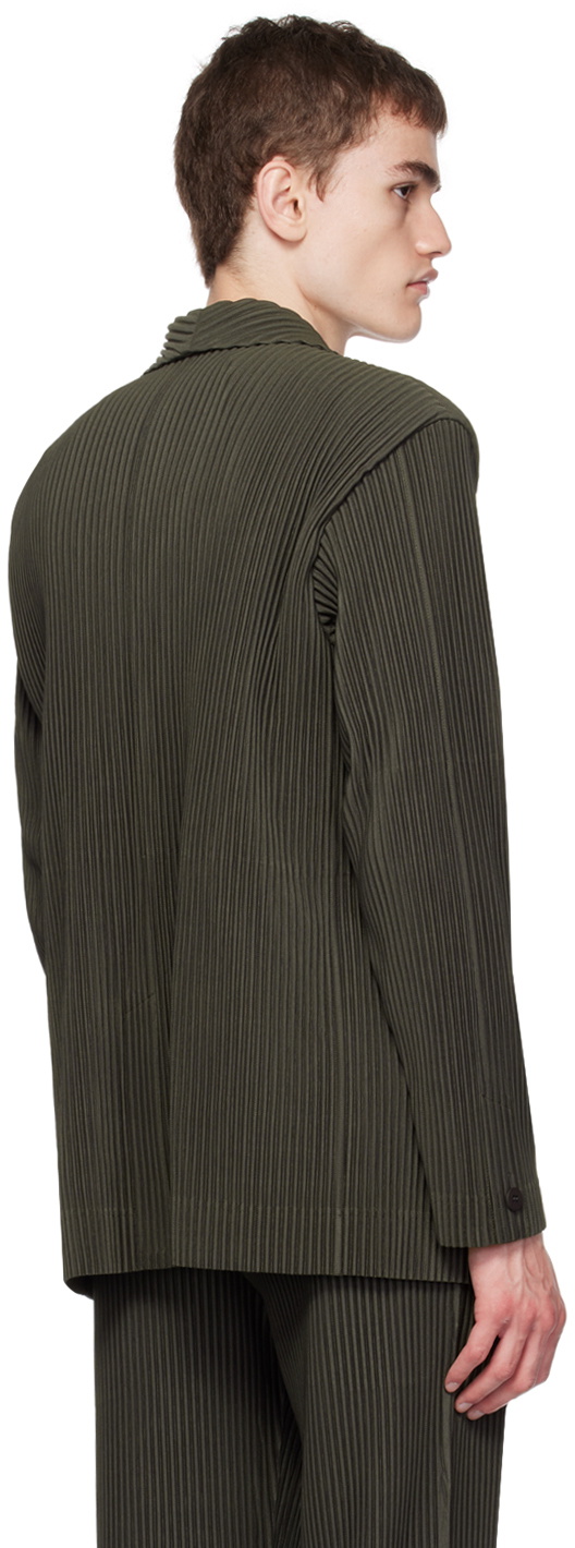 超人気 ISSEY PLISSÉ HOMME MIYAKE Blazer 1 Pleats Tailored Khaki ジャケット・アウター