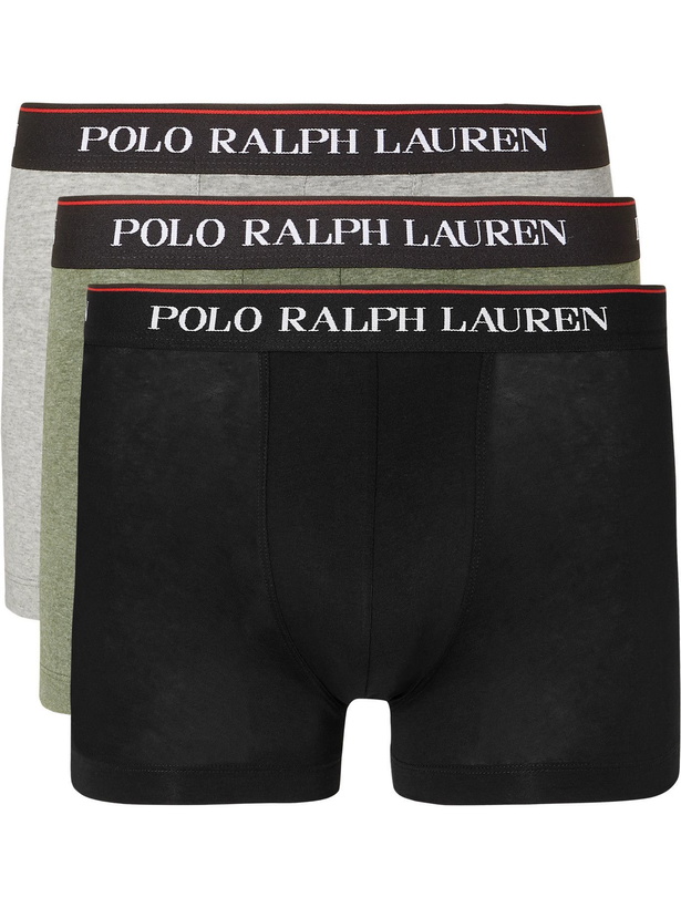 Photo: POLO RALPH LAUREN - Three-Pack Stretch-Cotton Jersey Boxer Briefs - Multi