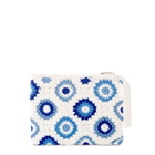 MC2 Saint Barth Parisienne White Crochet Pouch Bag With Saint Barth Embroidery