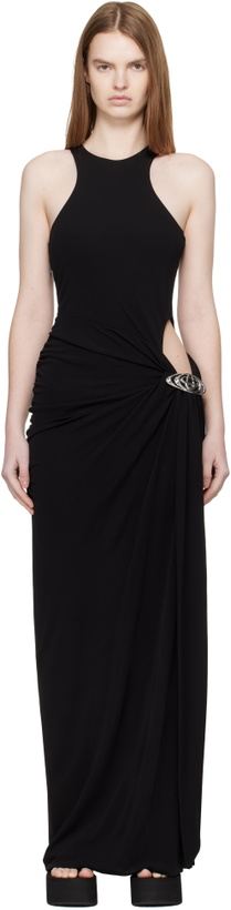 Photo: Casablanca Black Draped Maxi Dress