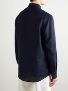 Brioni - Button-Down Collar Linen Shirt - Blue