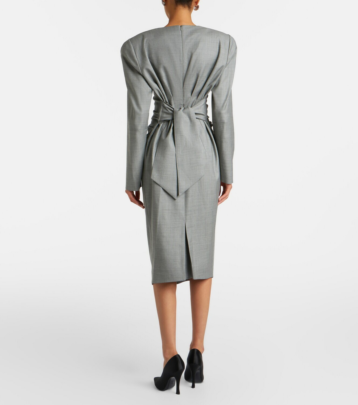 Magda Butrym Wool tie-detail midi dress