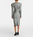 Magda Butrym Wool tie-detail midi dress