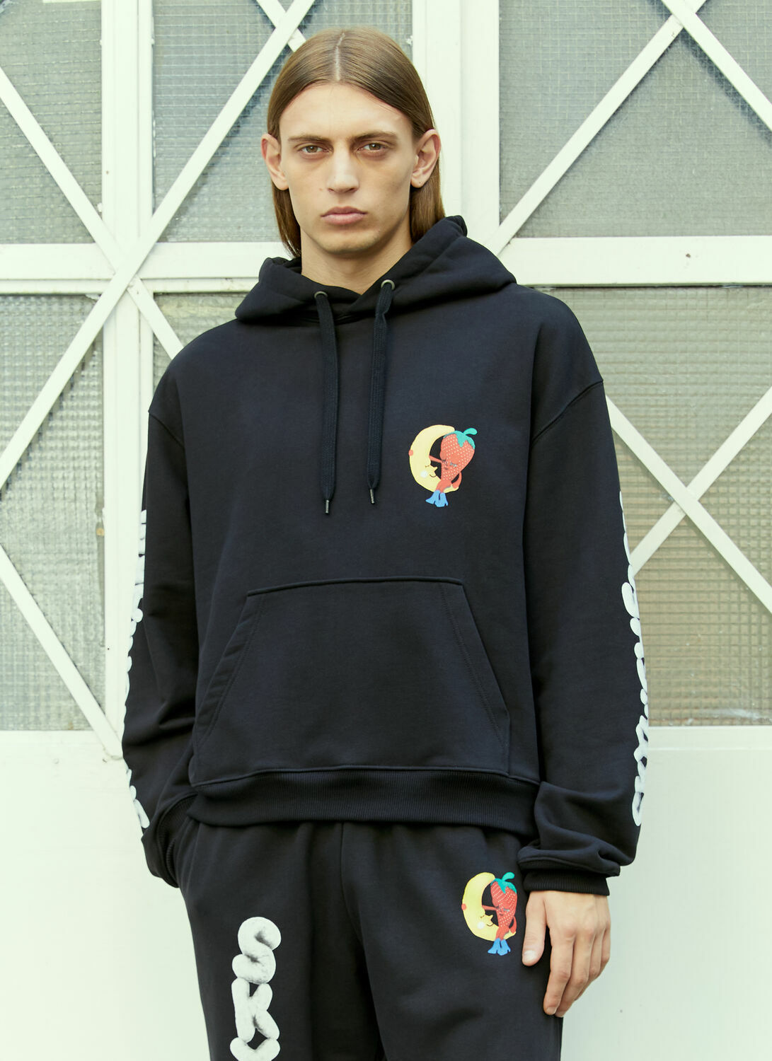 Sky High Farm Workwear Graphic Print Hooded Sweatshirt Sky High