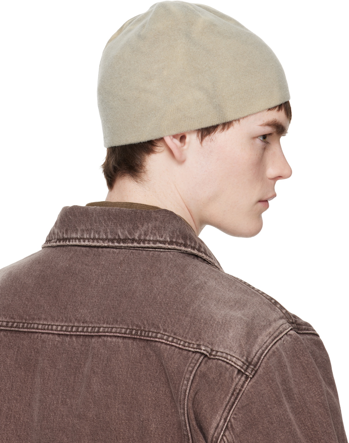OUR LEGACY Gray Spray-Dyed Beanie