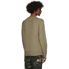 Stussy Taupe Brushed Out Logo Sweater