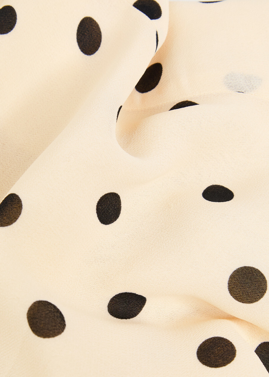 Reformation Remi Polka-dot Georgette Mini Dress White