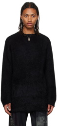 Yohji Yamamoto Black Hand-Brushed Sweater