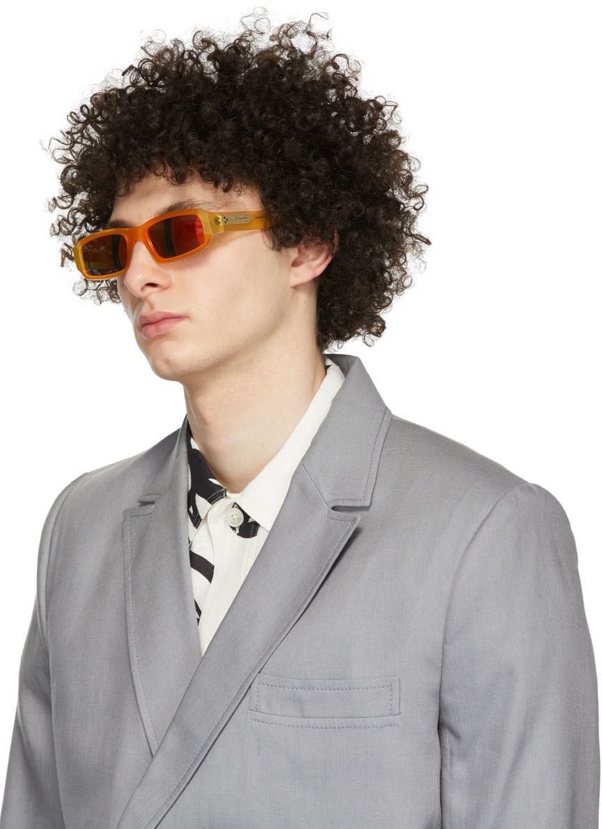 サングラス JACQUEMUS Sunglasses LES LUNETTES ALTU MULTI ORANGE Jacquemus Orange 'Les Lunettes Altù' Sunglasses Jacquemus