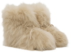 We11done Beige Fur Moccasin Boots
