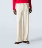 Auralee Silk denim wide-leg pants