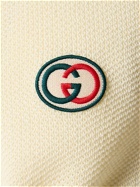 GUCCI - Stretch Cotton Polo Shirt W/ Web Detail