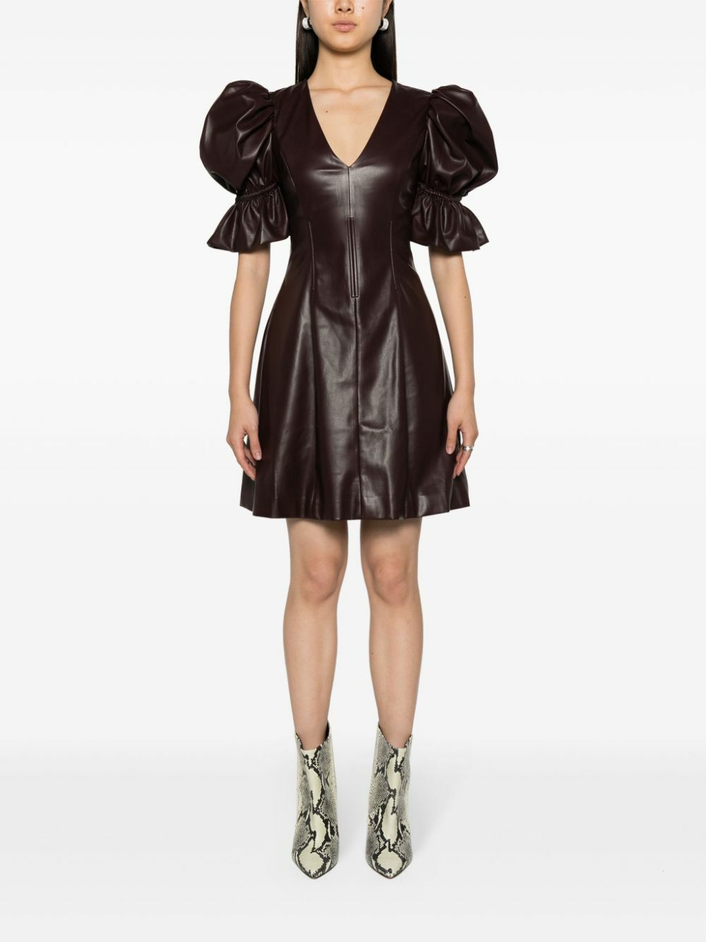 mesh a line dress Lace and mesh spliced A-line dress