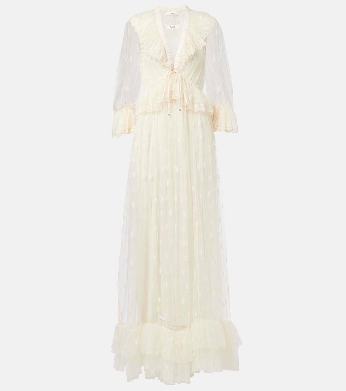 Chlo Embroidered lace maxi dress Chloe Chlo Embroidered lace maxi dress Chloe
