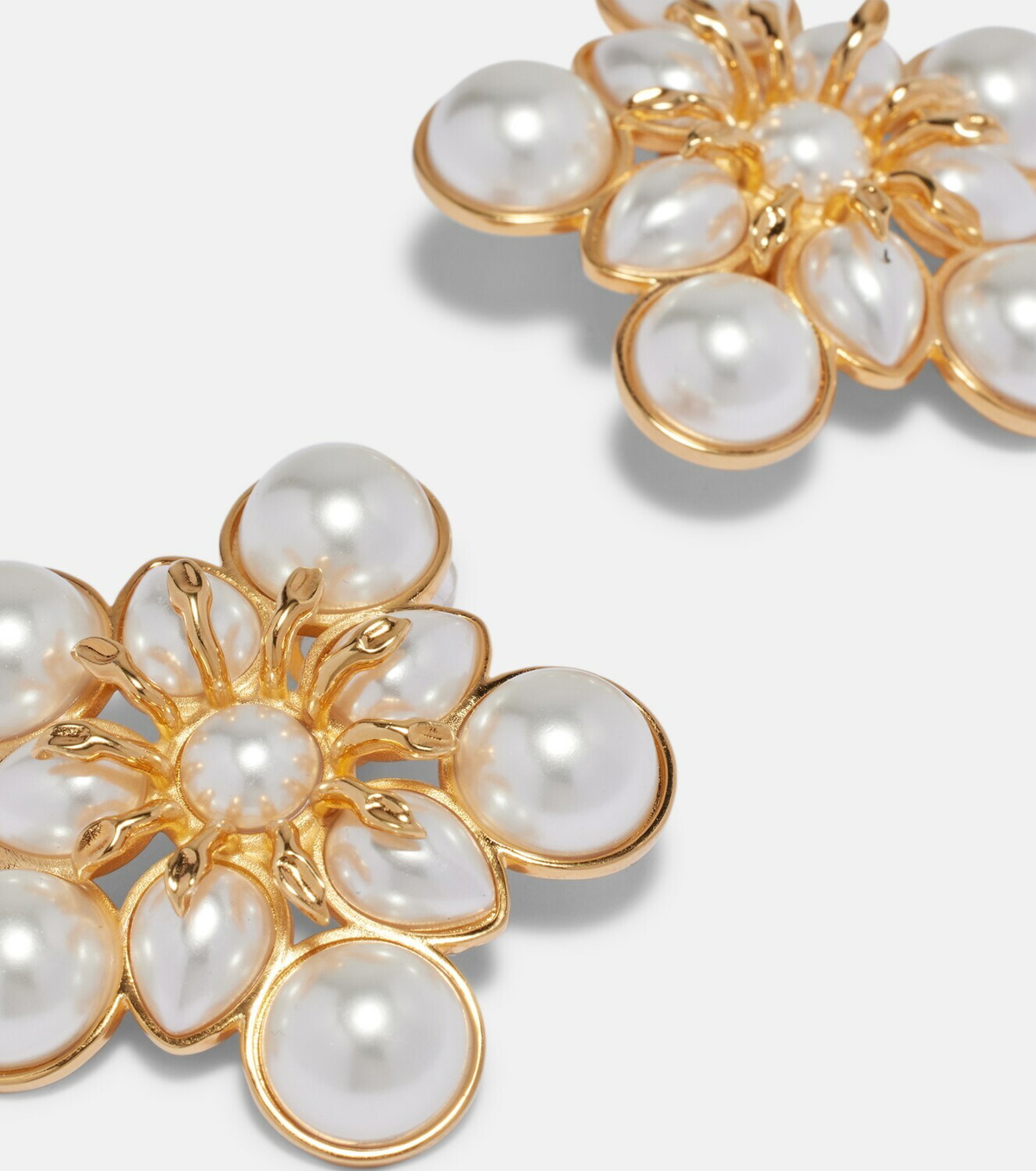 Oscar de la Renta Embellished clip-on earrings