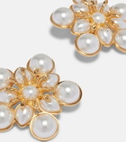 Oscar de la Renta Embellished clip-on earrings