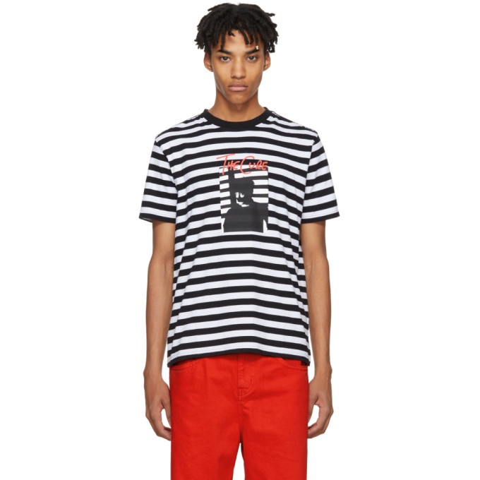 Photo: Noah NYC Black and White Striped Lets Go To Bed The Cure T-Shirt