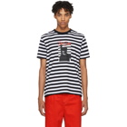 Noah NYC Black and White Striped Lets Go To Bed The Cure T-Shirt