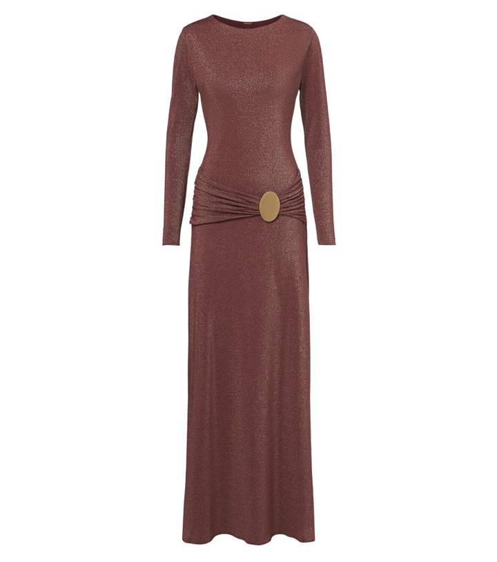 Photo: Cala de la Cruz Eres gathered jersey lamé maxi dress