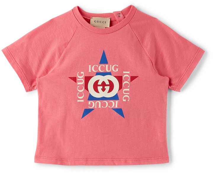 Photo: Gucci Baby Pink Star Logo T-Shirt
