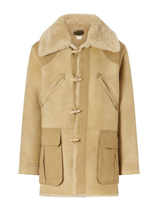 Photo: RRL - Canvas-Trimmed Shearling Jacket - Neutrals