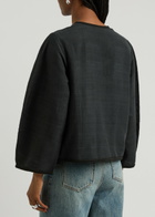 BY Malene Birger Mineas Floral-appliqué Silk Jacket Black