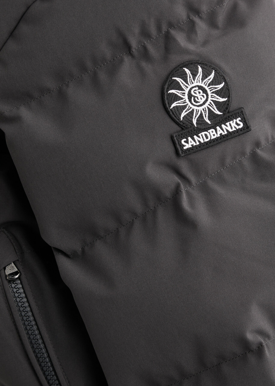 Sandbanks Banks Quilted Shell Jacket Charcoal