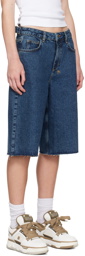 Ksubi Blue Low Rider Cargo Denim Shorts