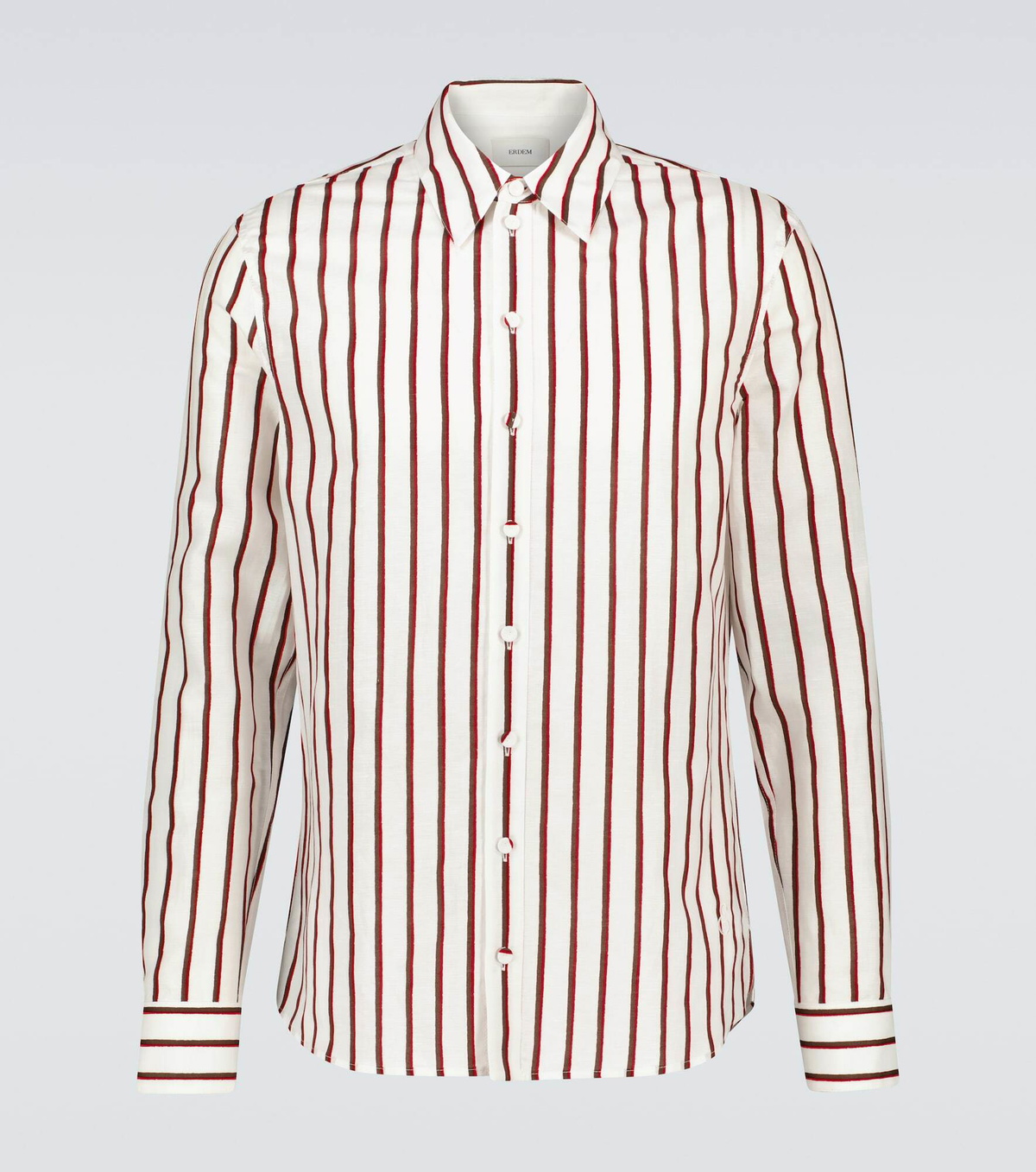 Erdem - Serge linen and cotton-blend shirt